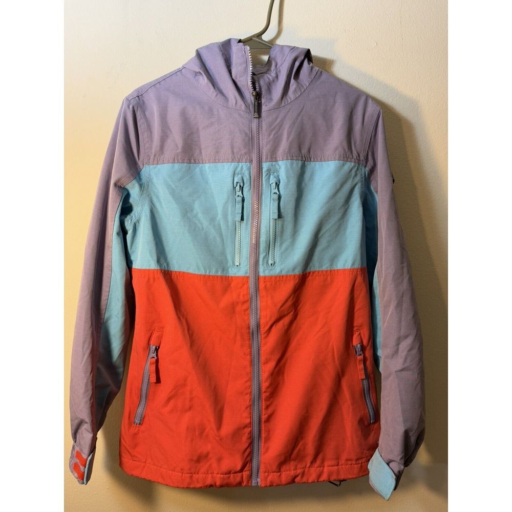 Aperture Technical Snow Outerwear Waterproof Jacket Red-Orange, Blue, & Purple S